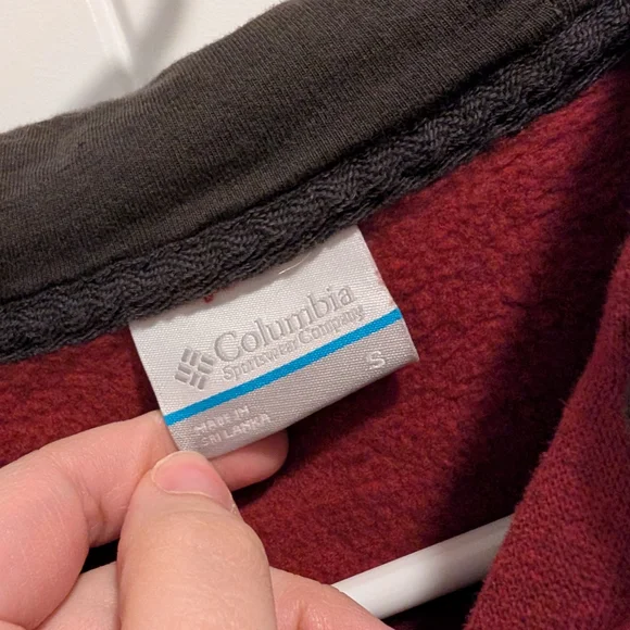 Columbia Men's Red and Charcoal Hoodie - Picture 2 of 4